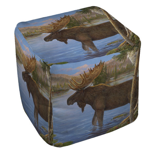 Manual Woodworkers & Weavers Majestic Moose Pouf Ottoman & Reviews